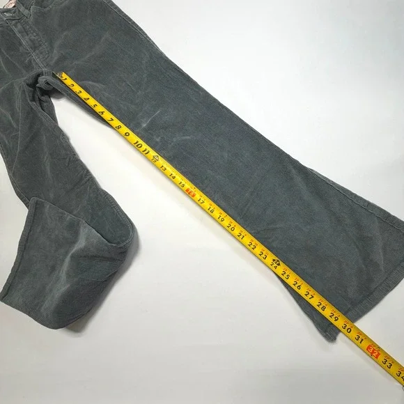 Lucky Brand Stevie High Rise Corduroy Flare Pants 27 Sage - Picture 2 of 9